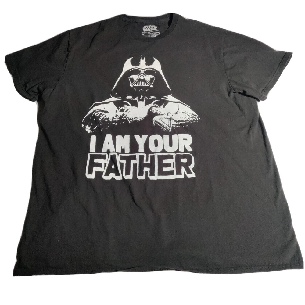 STAR WARS T Shirt Darth Vader Mask Adult Large Fifth Sun Luke‎ I Am Your Father